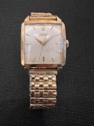 Vintage Tissot 14K Gold Watch With Stretch Band