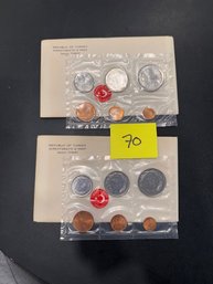 2 Republic Of Turkey Mint Coin Sets  (70 )