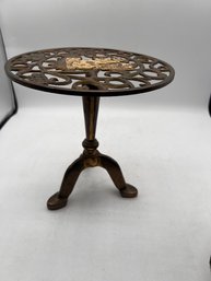 Small Brass Plant Stand Approx 9' Tall