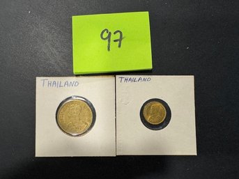 2 Baht Rama Coins From Thailand  (97)