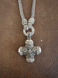 925 Cross Made In Thailand On Silver Chain