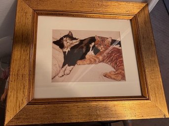 8 X 10 Framed Cat Print By GV Stokes Made In Scotland