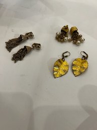 A Group Of Vintage Earrings