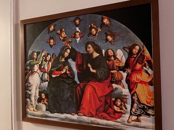 Framed The Crowning Of The Virgin By Emanuel Approx 22 X 26'