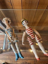 A Pair Of Articulated Bathing Beauty Dolls