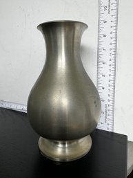 Retro Pewter Vase Approx 9' Tall