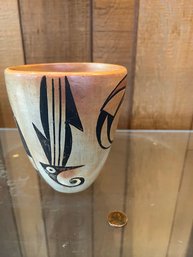 Hand Painted Hopi Indian Vase By Laura Tomasi Early 1970's