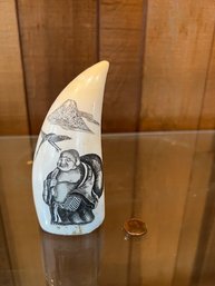 Scrimshaw Faux Whale Tooth Vertical Image