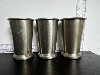 3 Preisner Pewter Cups #2029 Approx 5 3/4' Tall