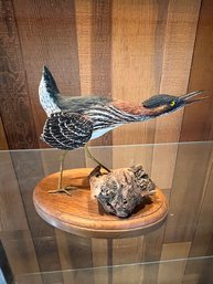 Bird Sculpture On Wood Base Numbered  Signed George Schm...