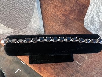 Topaz? Stone Sterling Silver Bracelet Made In Thailand 925