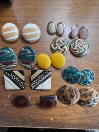 Wow Chunky Button Earrings! 10 Pairs