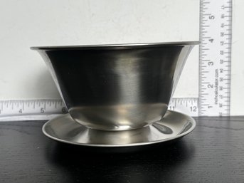 Stainless Steel Made In Denmark Footed Bowl