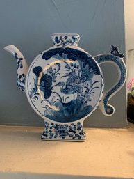 Blue And White Japanese Teapot