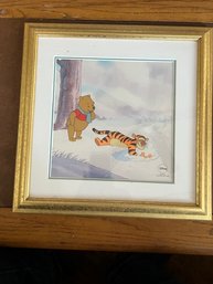 Framed Winnie The Pooh  And Tigger Winter K2WTP