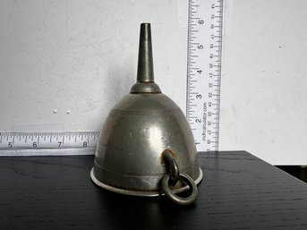 A Pewter Wine Funnel Marked Steiff Pewter