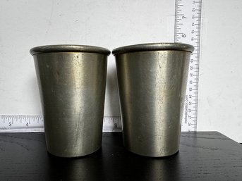 A Pair Of 5 1/2 ' Pewter Cups