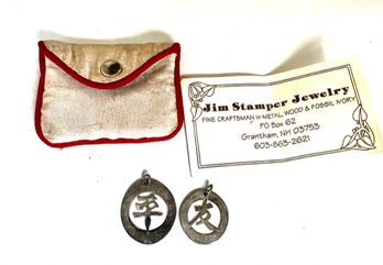 Jim Stamper Sterling Silver  Quarter Coin Necklaces See Info