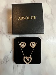 HEART SHAPED Necklace And Earrings By Absolute