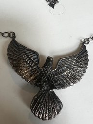 'S DEMI S' Jewelry Designer Silver Soaring Eagle Necklace