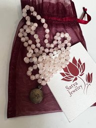 Sterling Silver Satya Yoga Inspired Necklace With Crystal Chain