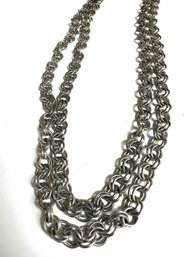 Wendy Mink Vintage Silver Double Chain Necklace