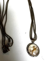 Lion Small Pendant On Long Ball Chain