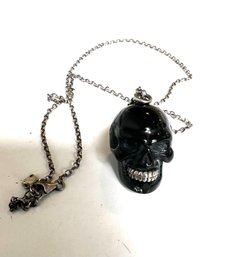 EPIC Skull With Sterling Silver Teeth And Chain