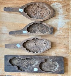 4 Antique Wooden Molds