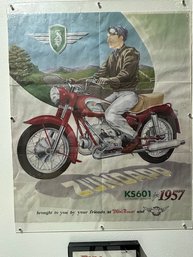 1957 Domi Racer Zundapp KS601 Supersport Motorcycle Poster