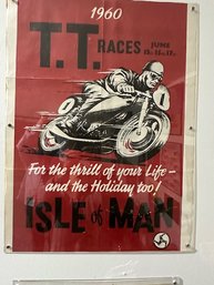1960 T T Races Isle Of Man Poster