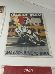 Isle Of Man 1988 Motorcycle Racing Poster