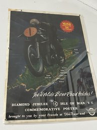 Domi Race Norton TT Racer Isle Of Man Motorcycle Poster
