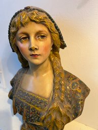 Vintage Plaster Bust Venetian Girl