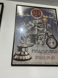 AJS The Race Bred Motorcycle Poster