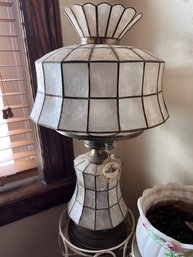 A Retro Capiz Shell Table Lamp