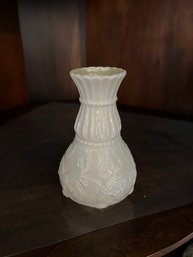 Belleek Irridescent Embossed Vase