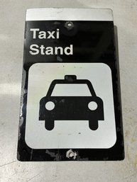 Vintage Taxi Stand Metal Sign