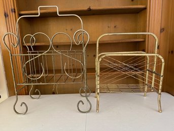 2 Retro Metal Magazine Racks