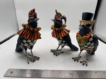 3 Courtly Square Halloween Crows