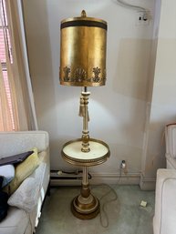 One Piece Standing Table Lamp Hand Painted Shade