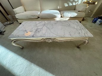 Rectangular Marble Topped Coffee Table