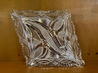 American Brilliant Fine Cut Crystal Serving Plate