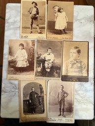 A Group Of 7 Carte De Visit Photos Of Young Children 2 Came From Drew Barrymore Estate Sale
