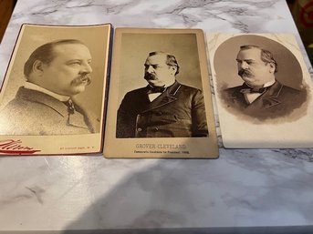 3 Cabinet Card Portraits Of President Grover Cleveland