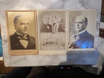 2 Cabinet Cards Of President McKinley A Third With He And His Wife
