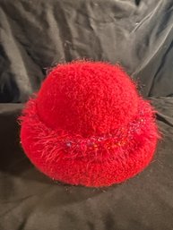 Red Wool Felted Hat Super Cool!