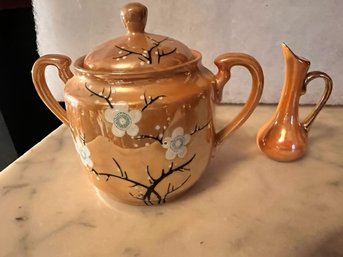 Lusterware Teapot And Mini Ewer