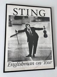 ORIGINAL Sting Englishman On Tour Black And White Poster