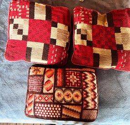An Epic Group Of Mid Century Needle Work Pillows